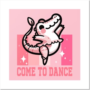 Come to dance - An alligator is dancing ballet Posters and Art